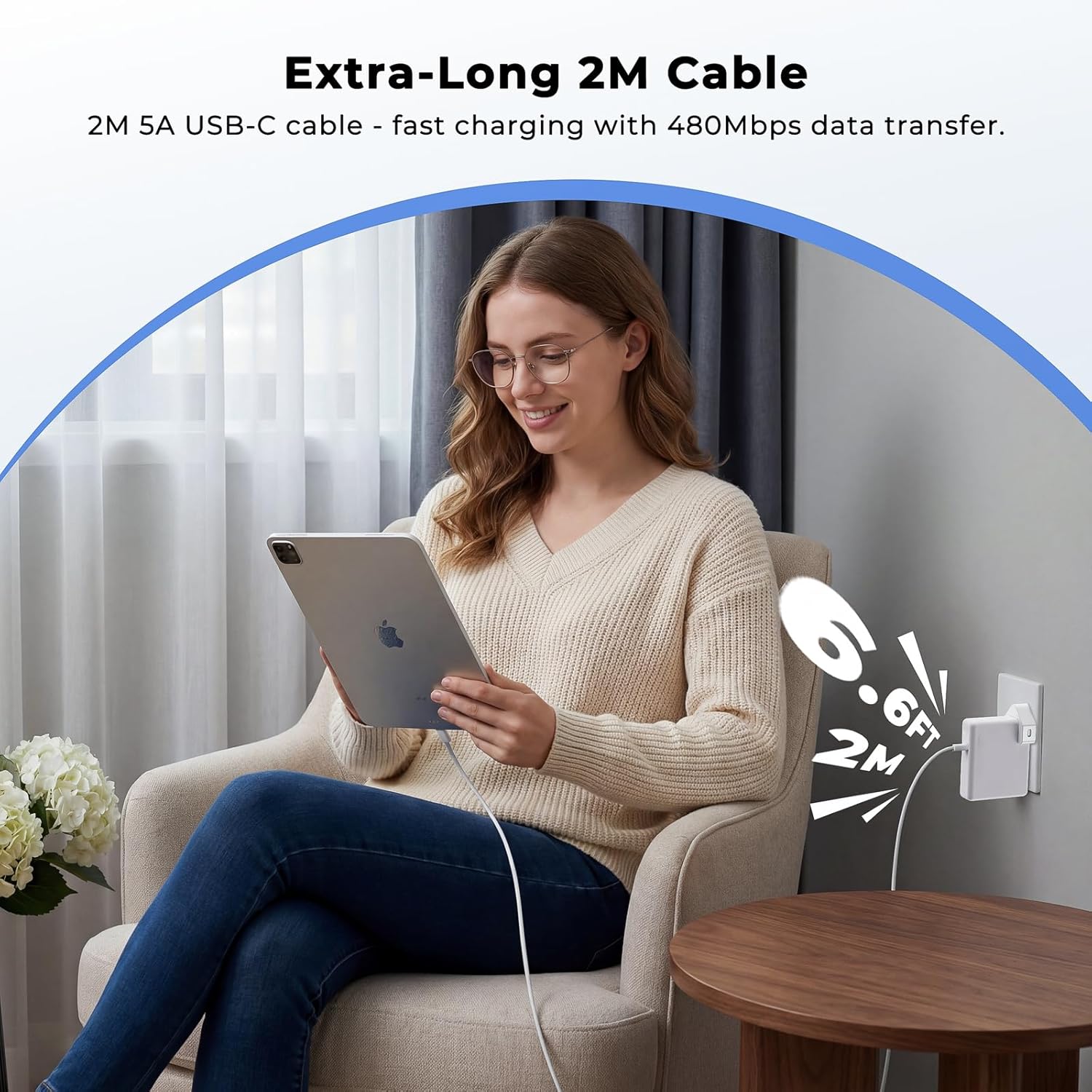 Thumbnail 3 de MacBook Pro 140W USB‑C PD 3.1 Fast Charging Adapter with 2m 5A USB‑C Cable (Replacement Charger)