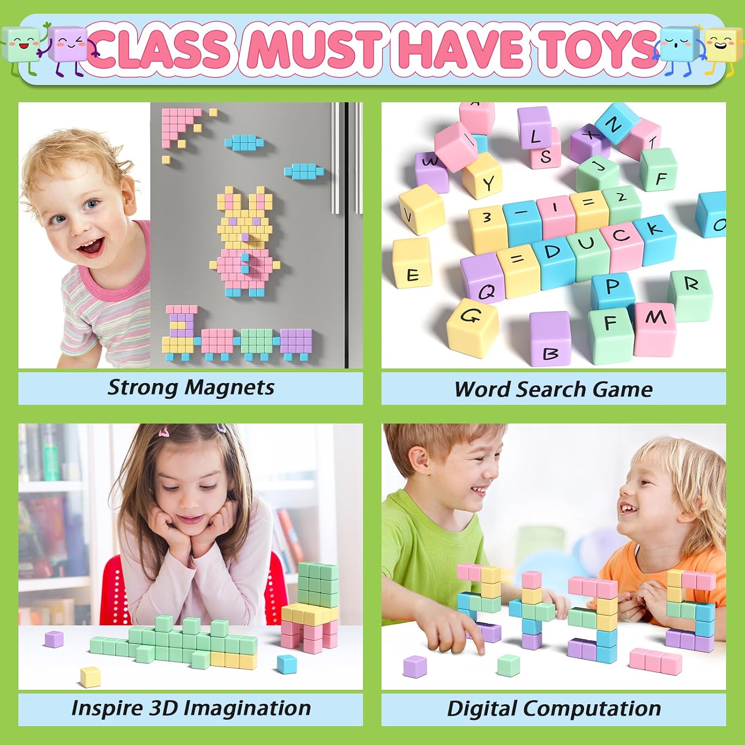 Thumbnail 3 de Apluses 45PCS Magnetic Blocks STEM building set 🧲