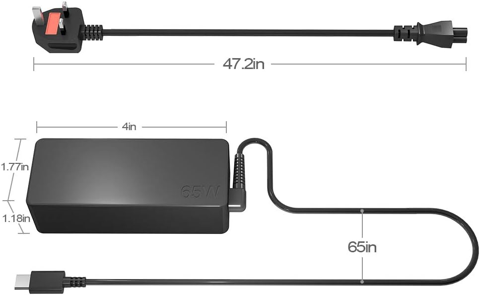 Thumbnail 6 de QYD 65W USB-C PD Laptop Charger Replacement for Lenovo ThinkPad and More