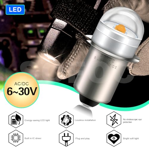 Detalle 2 de SOFOC P13.5S lampadina LED 6-30 V AC/DC, bianco caldo 3000 K