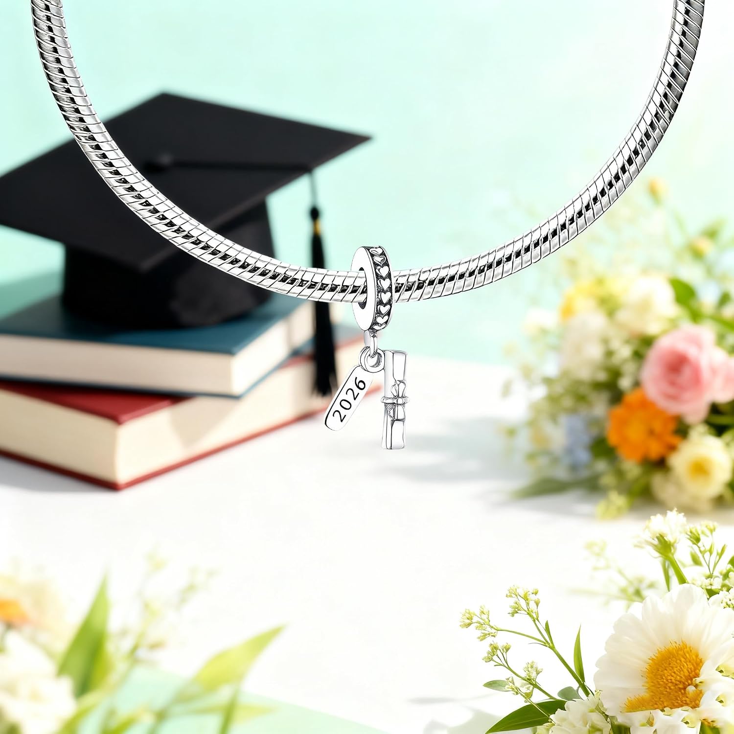 Thumbnail 1 de Vegaine 2026 Abschluss Herz Charm – Anhänger für Armband und Halskette