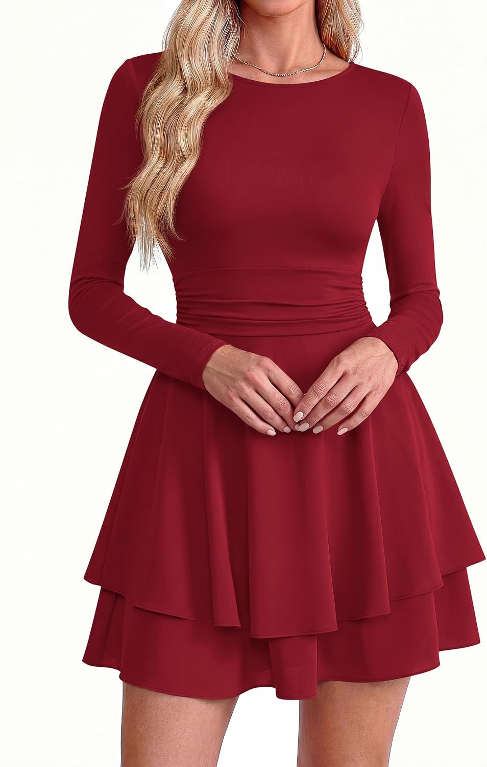 Thumbnail 3 de PRETTYGARDEN Long-Sleeve Mini Dress