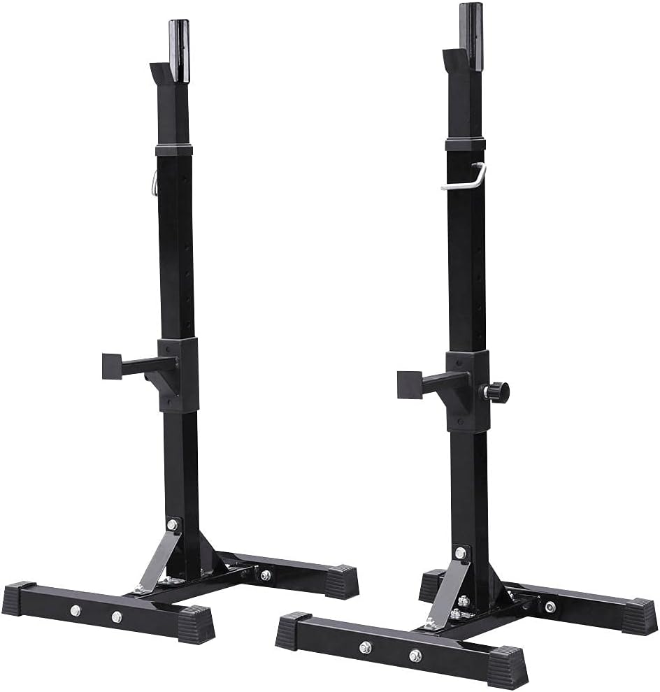 Yaheetech coppia rastrelliere porta bilanciere max 250 kg, altezza regolabile (2 pezzi)