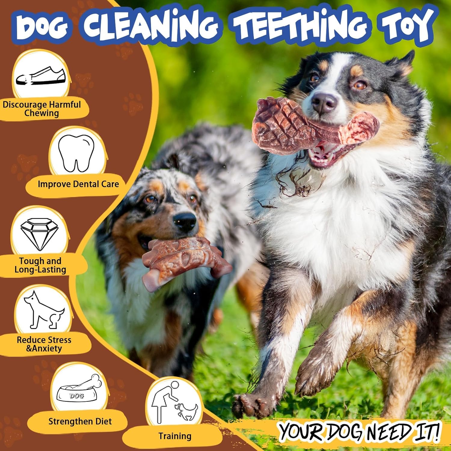 Thumbnail 5 de Aleath Dog Chew Toy 2-pack for Aggressive Chewers