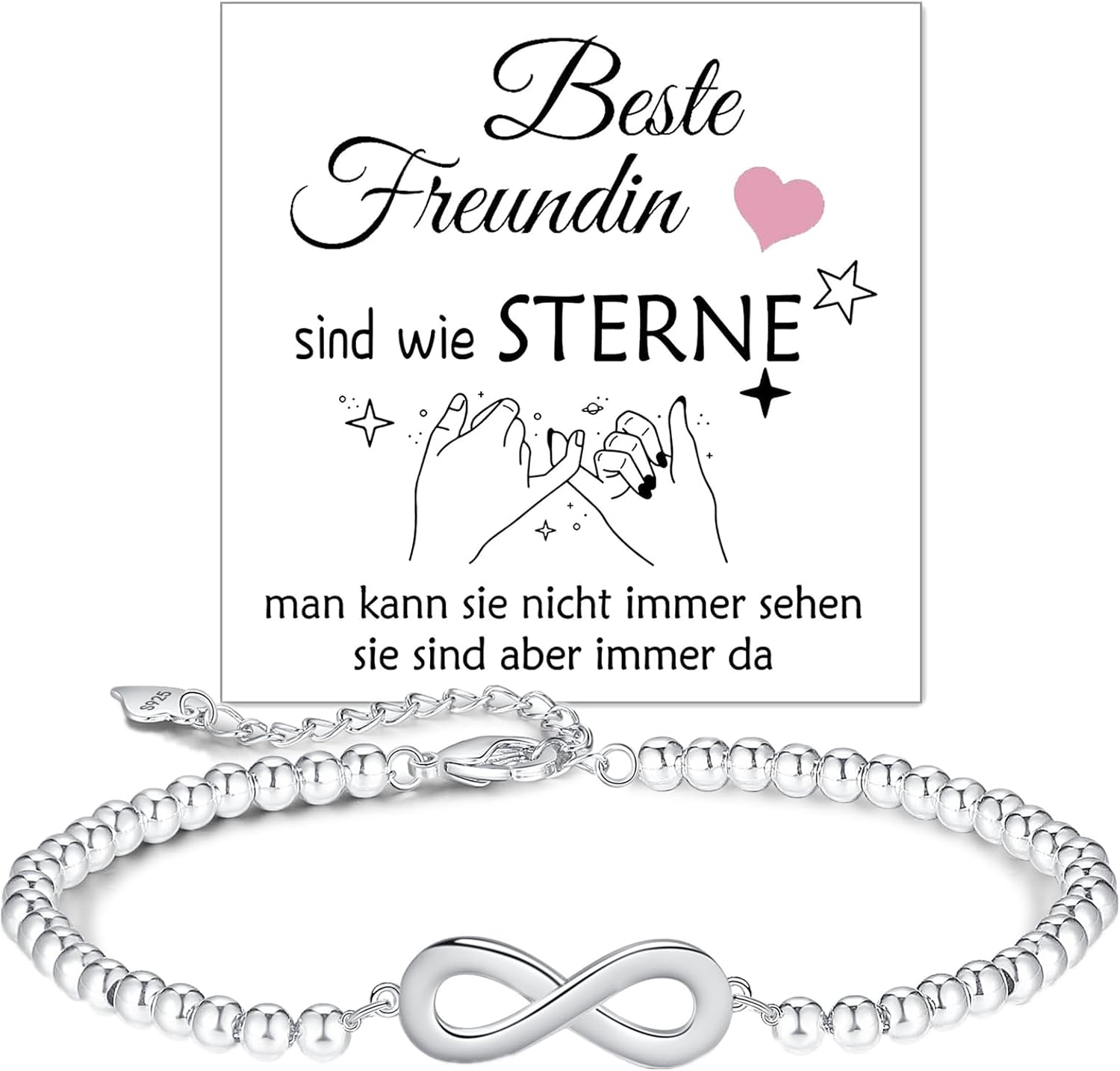 Detalle de Gkmamrg Infinity Armband 925 Silber Beste Freundin Geschenk