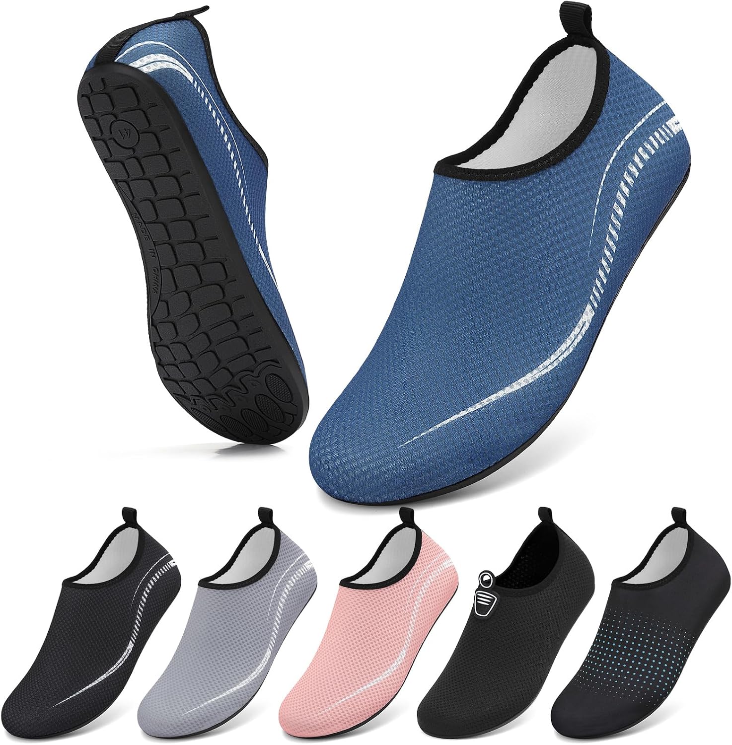 Detalle de BARFULKER Badeschuhe Wasserschuhe Unisex – Schnelltrocknend, rutschfeste Sohle, ideal für Strand, Pool und Wassersport