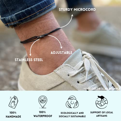 Thumbnail 4 de Made by Nami Mens Surfer Anklet with Snap Hook Clasp