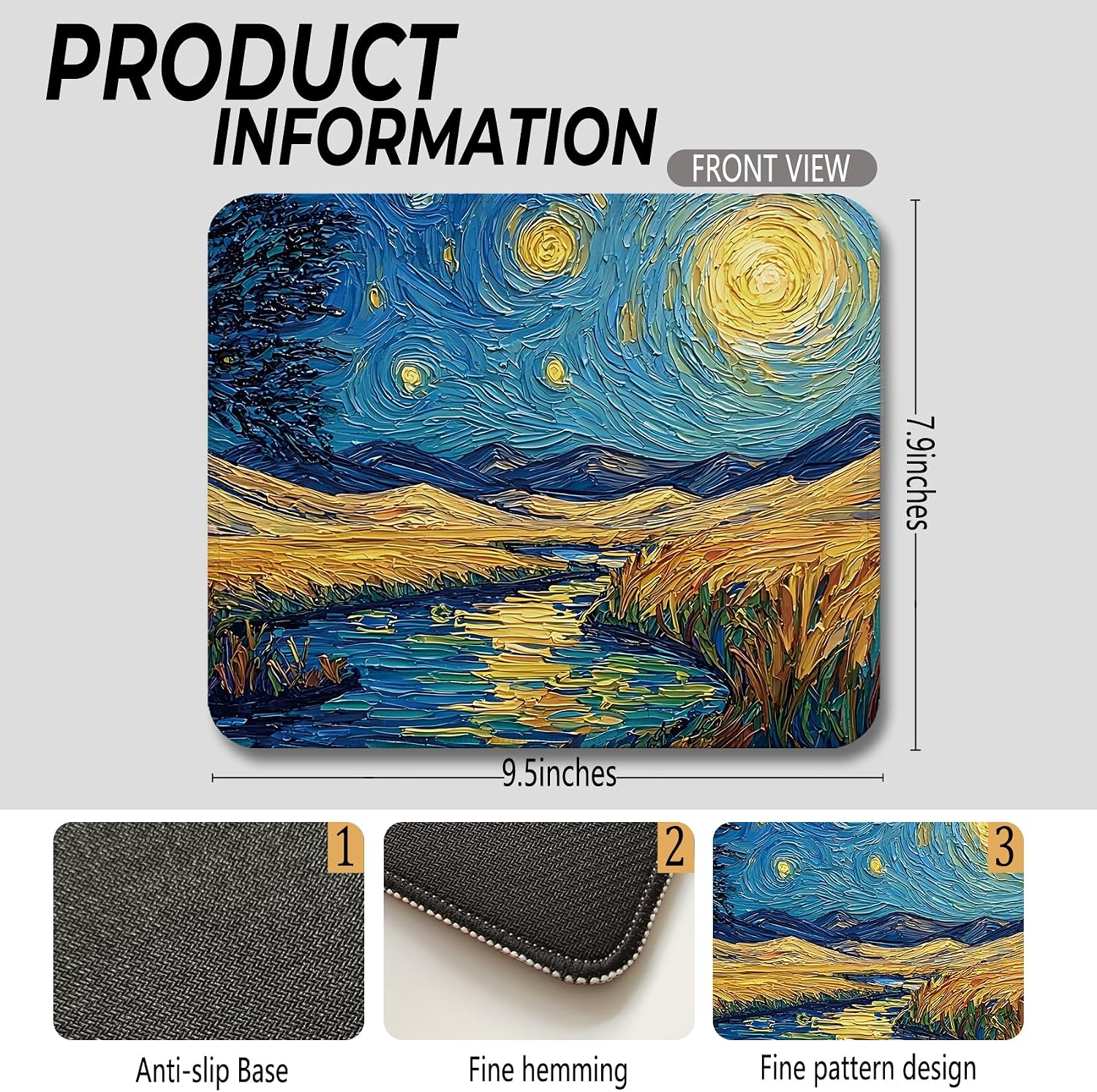 Detalle 2 de GDJIEGBC Mouse Pad, 9.5 x 7.9 Inches