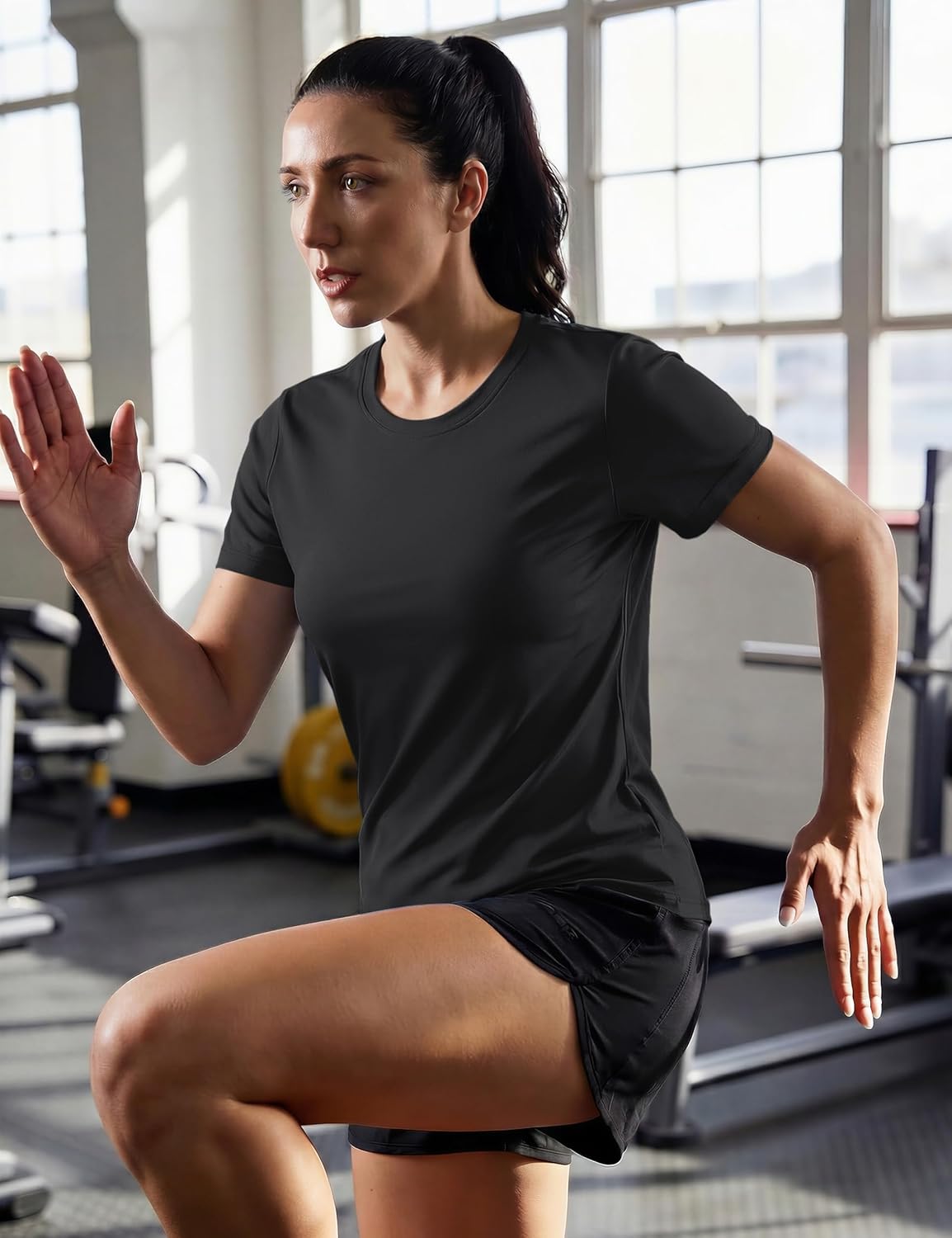 Detalle de TACVASEN Women’s Short Sleeve Quick Dry Outdoor Sport T-Shirt with UPF 50+ UV Protection