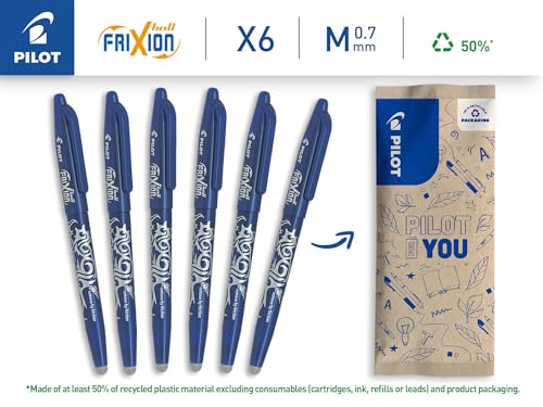 Detalle de Pilot FriXion Ball 0.7 mm Blau – 6er Pack, radierbarer Tintenroller