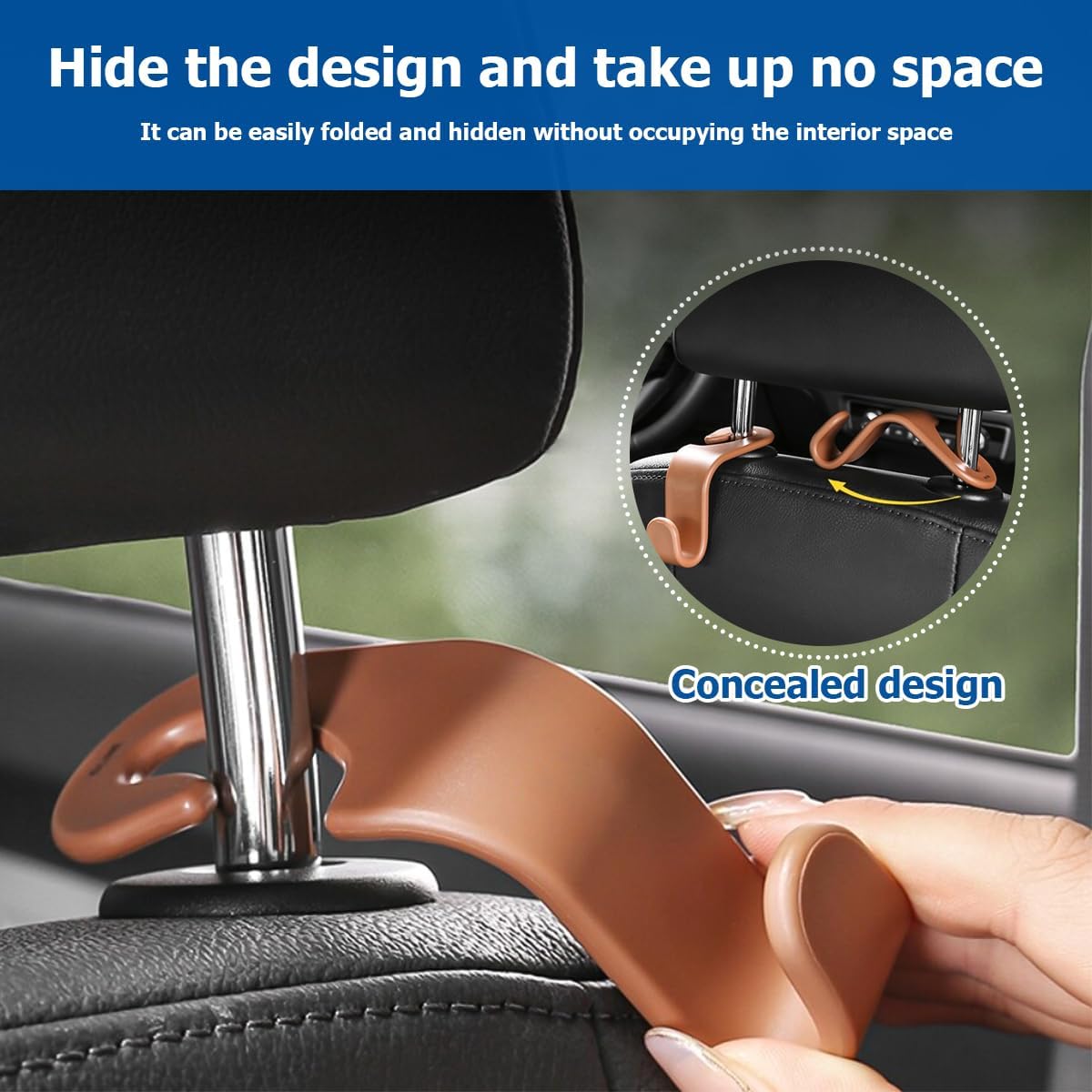 Thumbnail 4 de Car Headrest Hooks 4PCS for Back Seat Organizer