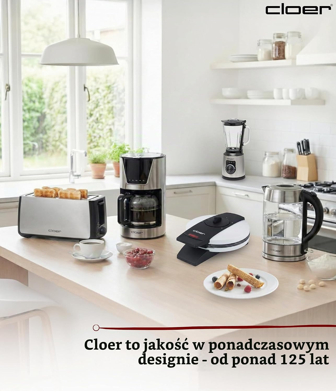 Thumbnail 6 de Cloer 261 gofrownica do cienkich rożków, 800 W, regulacja przypieczenia
