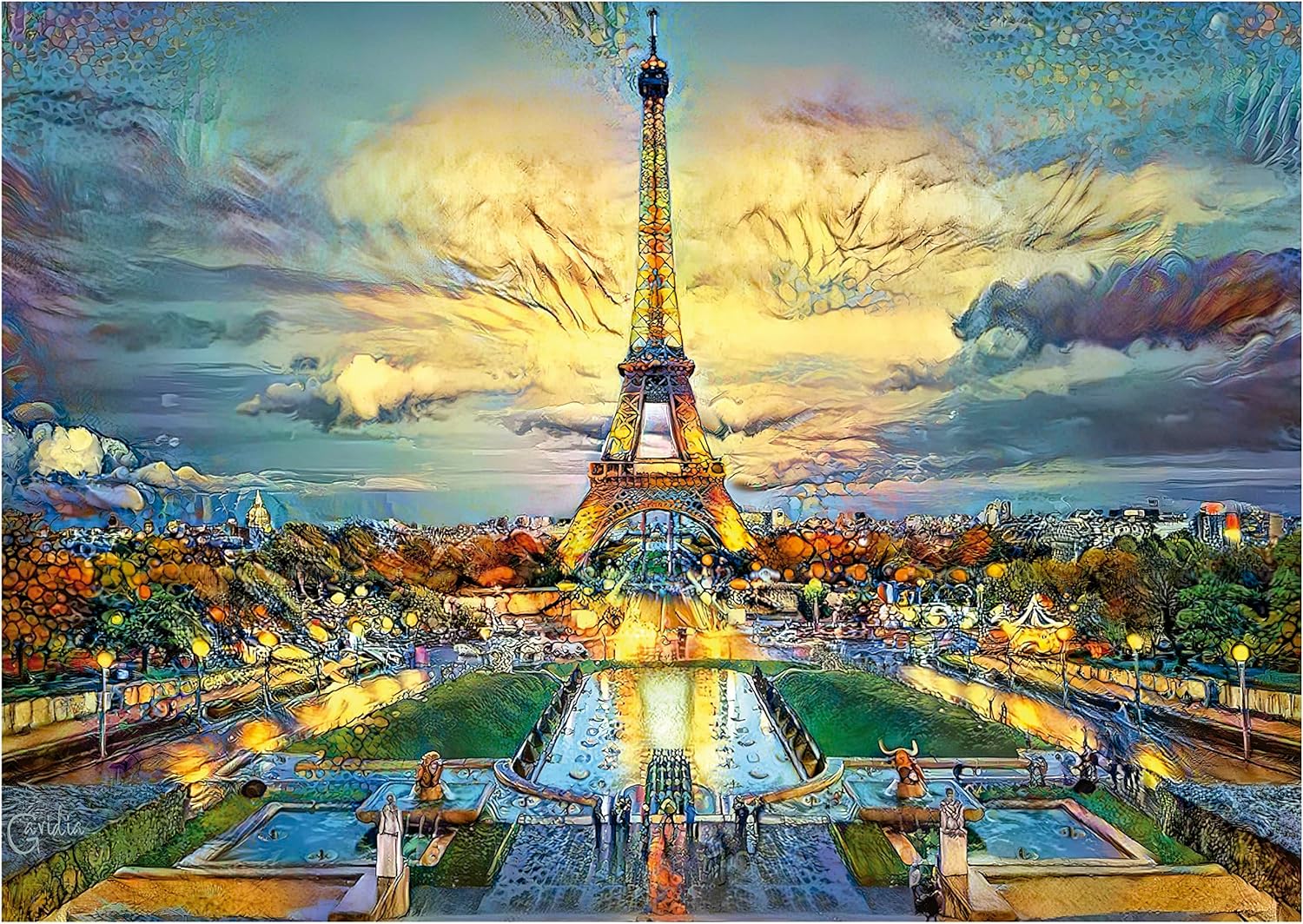 Thumbnail 1 de Puzzle adulte Educa Tour Eiffel 500 pièces (48 x 34 cm) dès 11 ans
