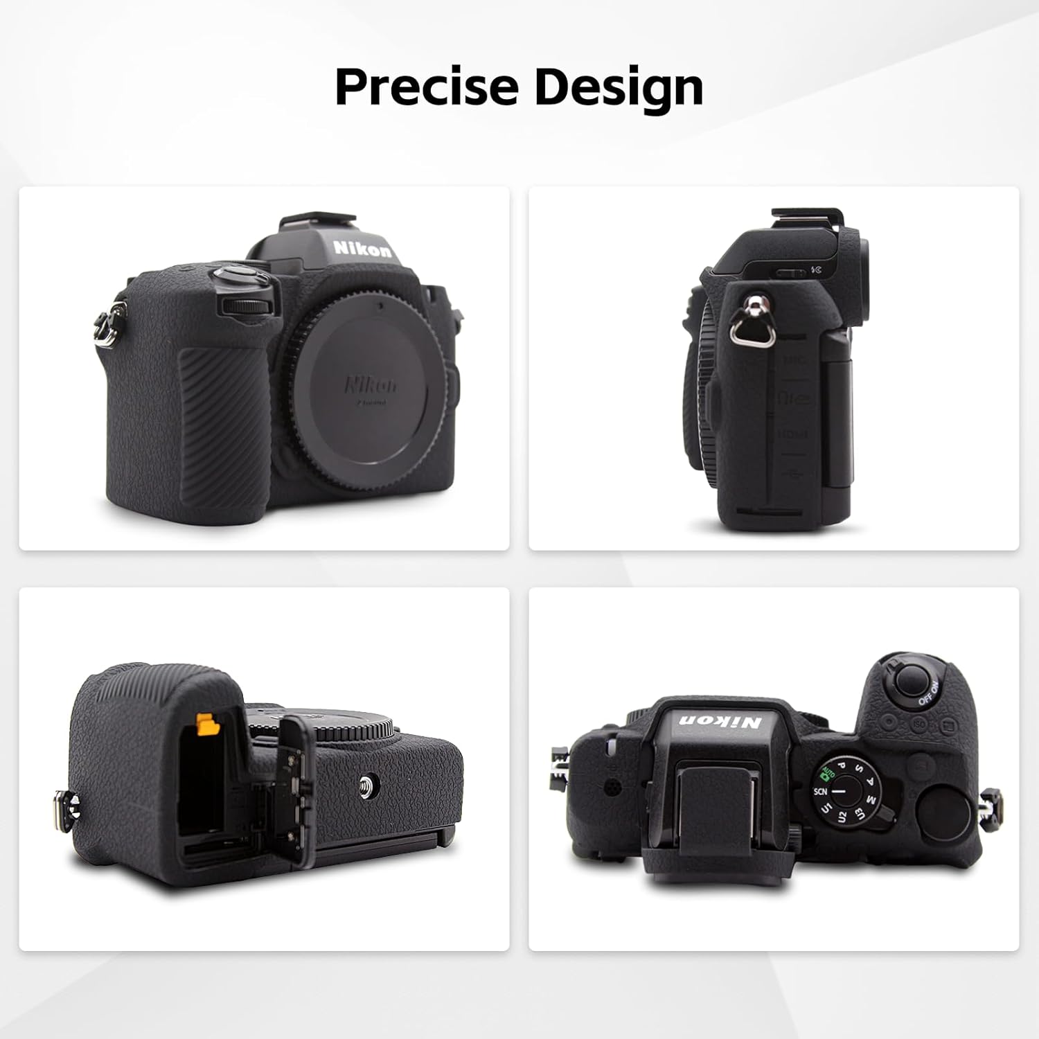 Thumbnail 2 de Rieibi Z50II Frosted Silicone Protective Case for Nikon Z50II Mirrorless (Cover Only) - Black