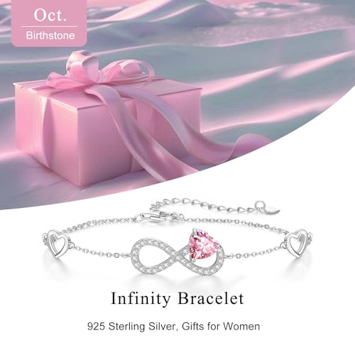 Thumbnail 5 de Qings Infinito Corazón pulsera turmalina 18+5 cm