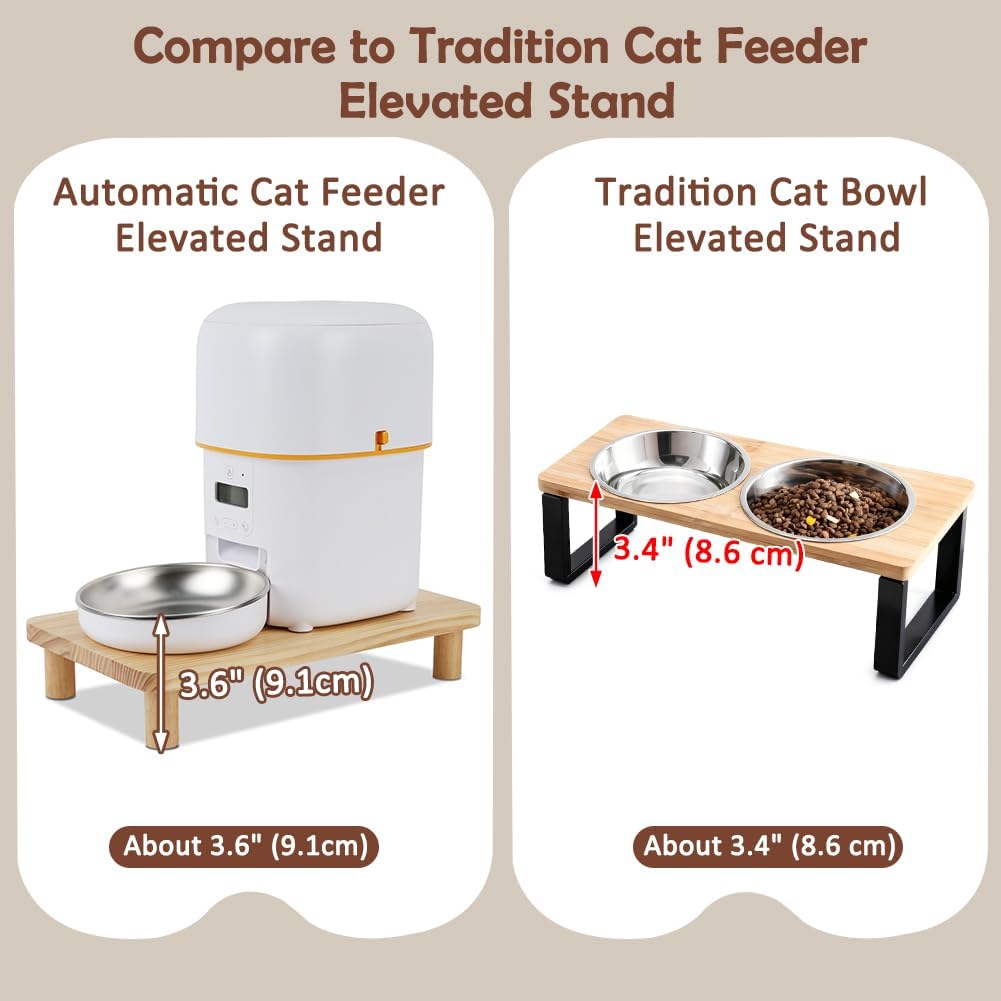 Detalle 2 de SZEE Automatic Cat Feeder Elevated Stand 6cm