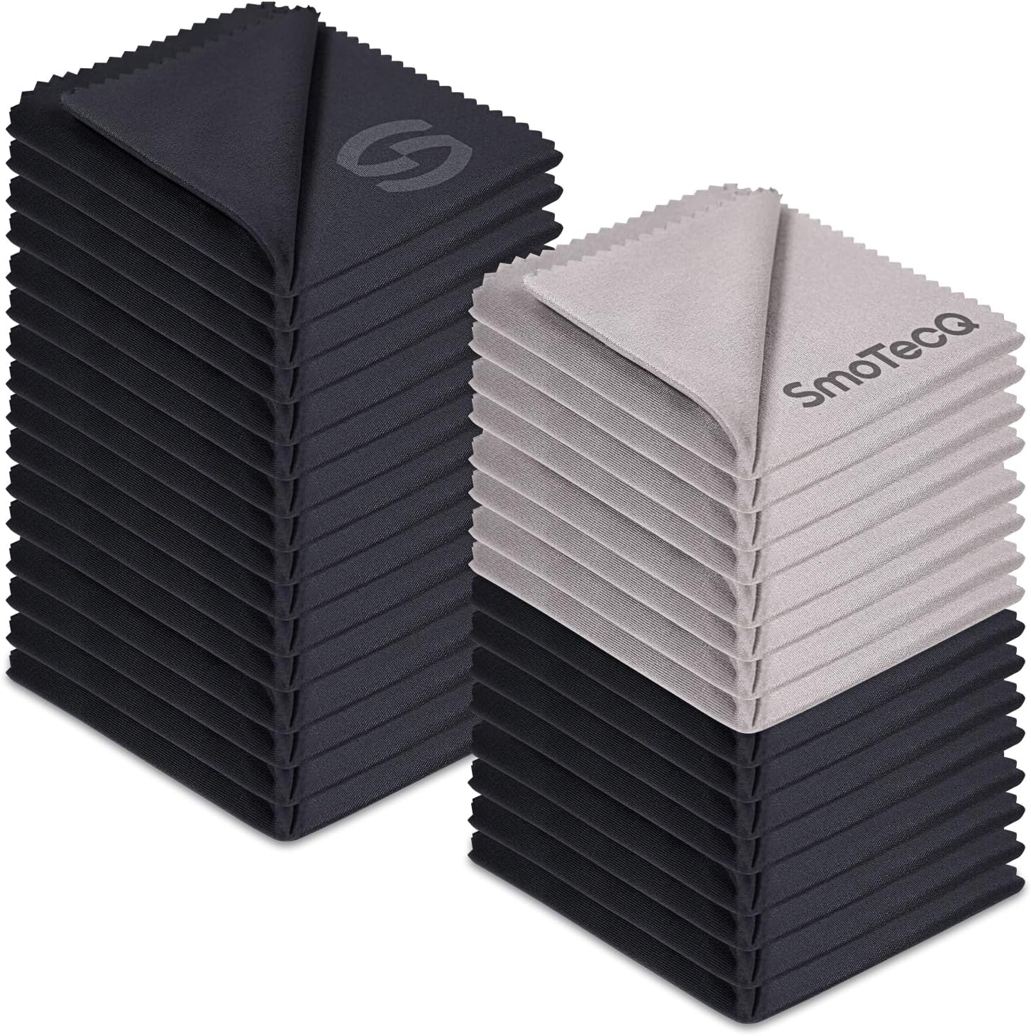 Detalle de SmoTecQ 32 Pack Microfiber Cleaning Cloths for Glasses: Premium Optical Lens Cleaner, Reusable & Scratch-Free