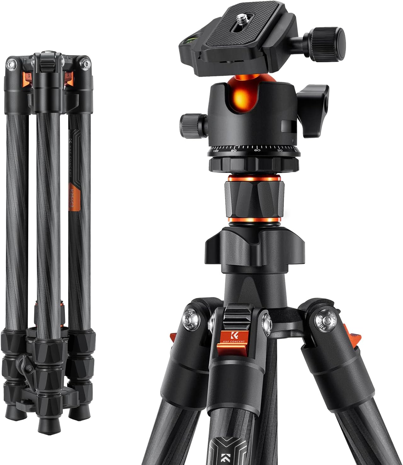 Detalle de K&F CONCEPT K254C2 Kamerastativ 162 cm