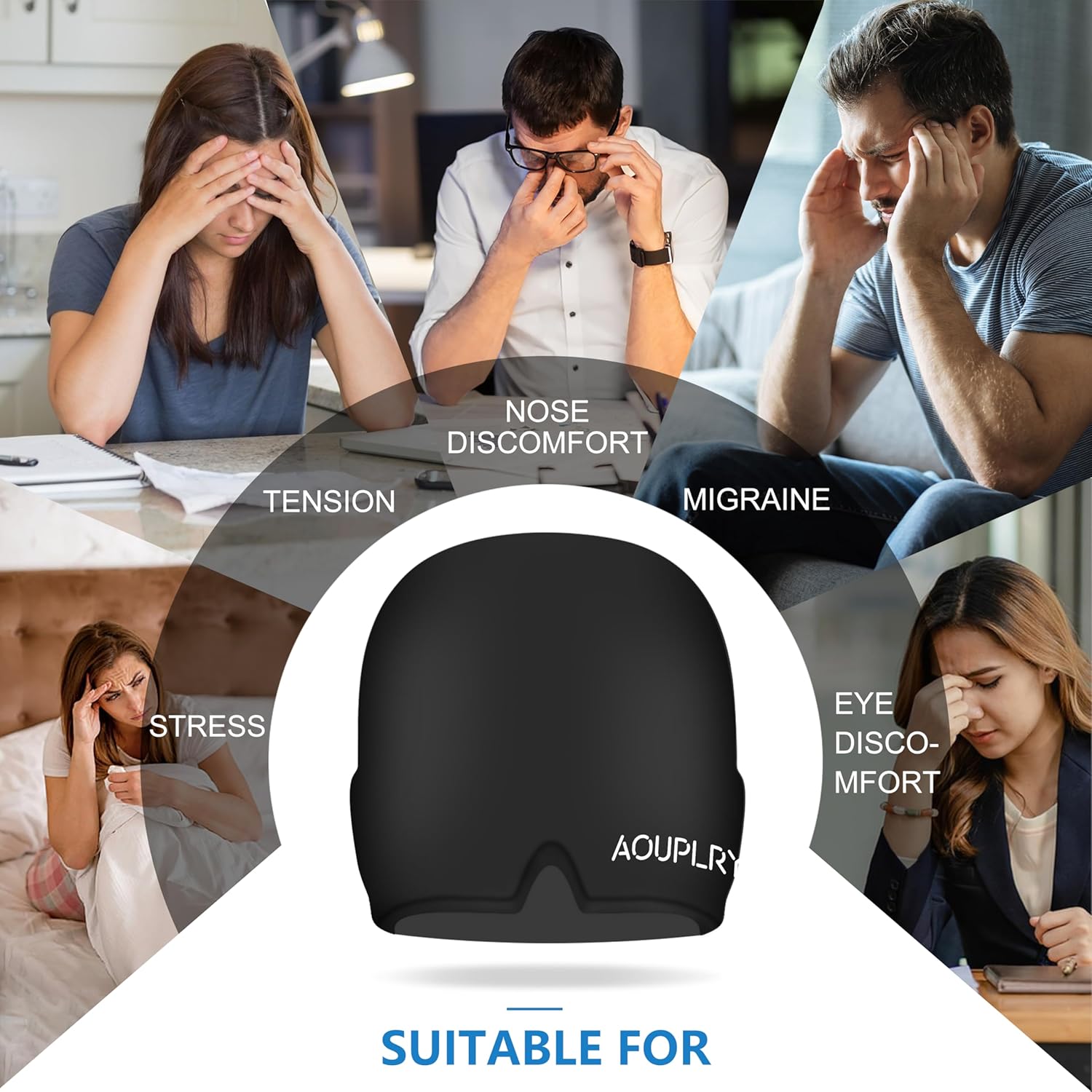 Thumbnail 1 de Migraine Relief Cap: 360° Gel Surround Wearable for Hot & Cold Therapy