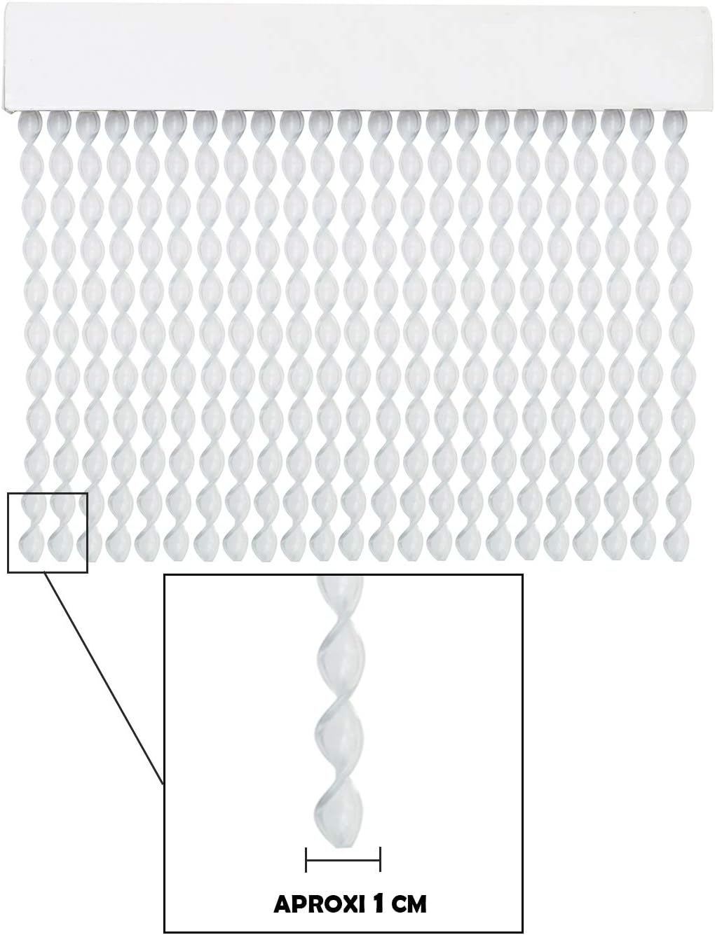 Thumbnail 2 de Mercury Textil Cortina para Puerta Tiras PVC 200x90cm Transparente R9