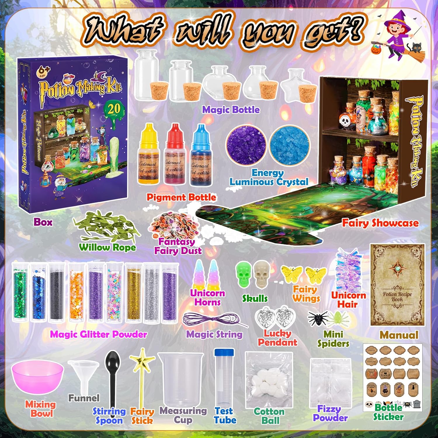 Thumbnail 4 de Adeokay Pozioni Magiche Bambina: kit creativo di magia e scienza per età 6–12 anni