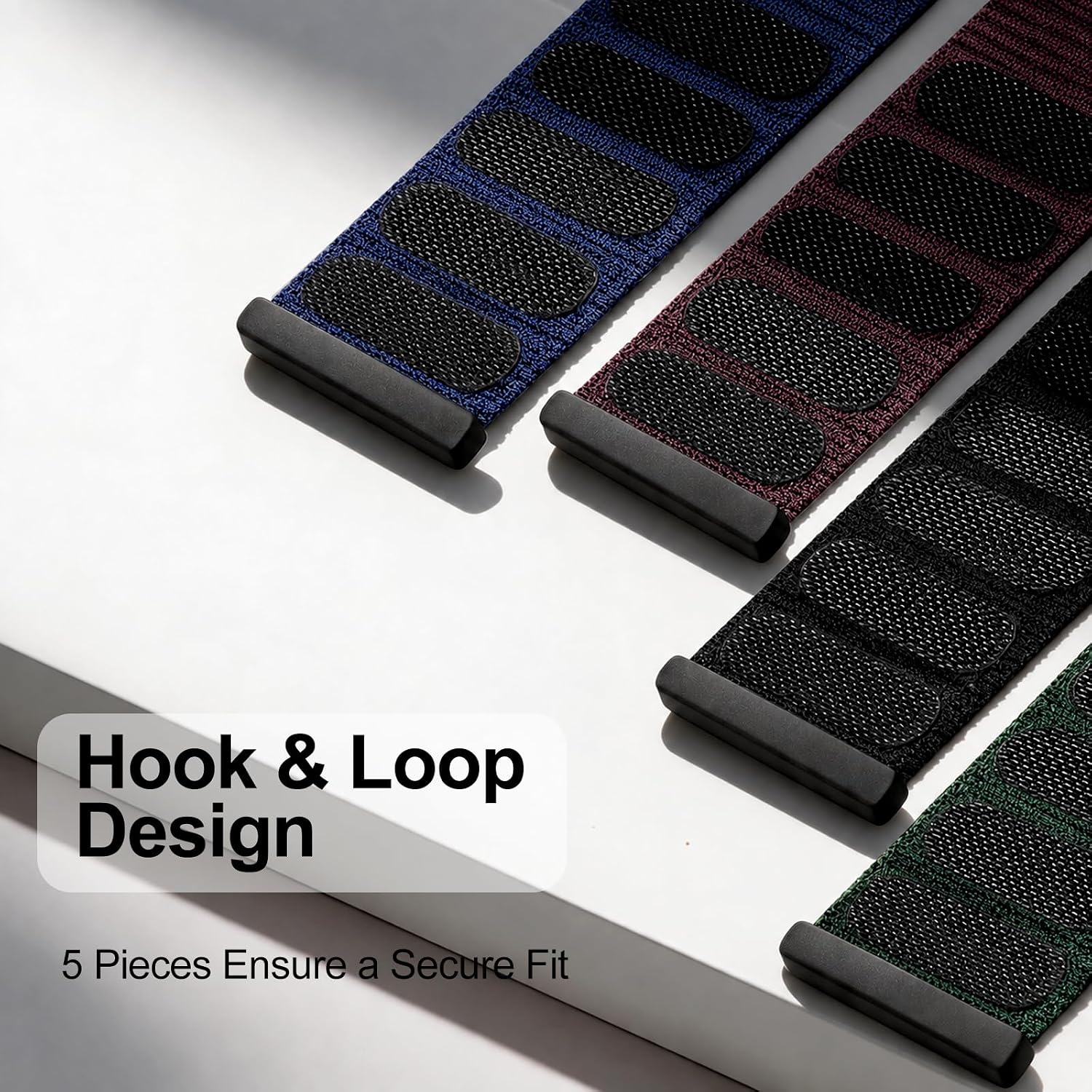 Detalle 2 de OMECKY Sport Band for Apple Watch (46mm/44mm/49mm) Nylon Stretchy Loop — Breathable, All-Day Comfort