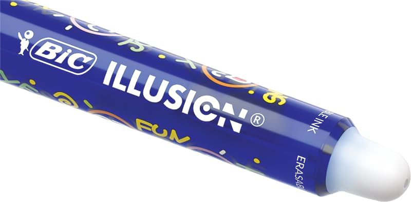 Detalle de BIC Illusion 516518 kulspetspennor, raderbara och påfyllningsbara, blått bläck
