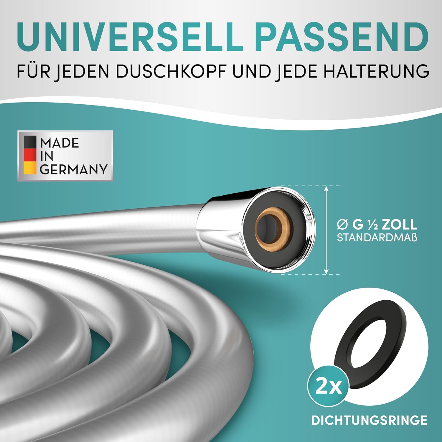 Detalle 2 de Engelbach Duschschlauch 1,25 m für 1/2 Zoll