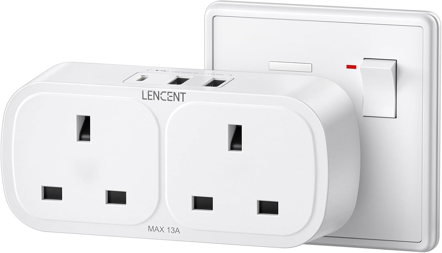 Detalle de LENCENT Plug Adapter 3250W with USB-C