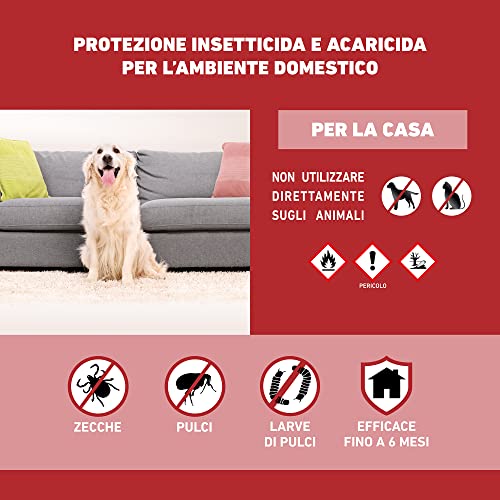 Detalle de FRONTLINE Homegard Spray Insetticida 250 ml: protezione rapida contro pulci e zecche per mobili e tessili