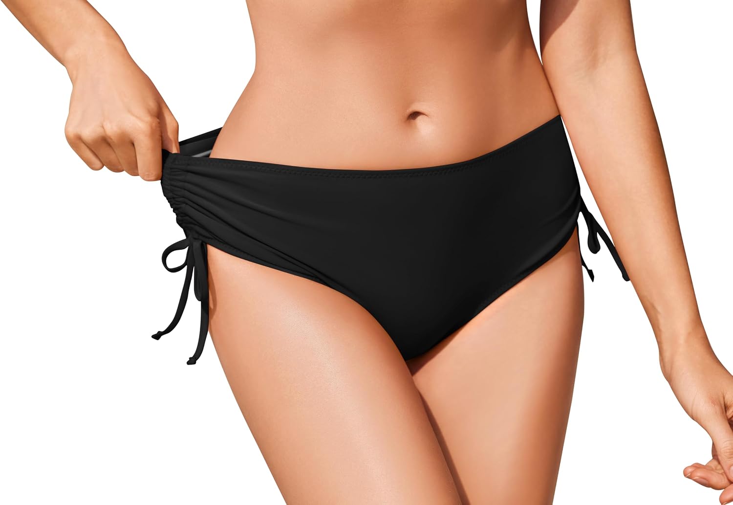Detalle 2 de Ekouaer bikini da donna con coulisse laterali, vita media regolabile (S–XXL)