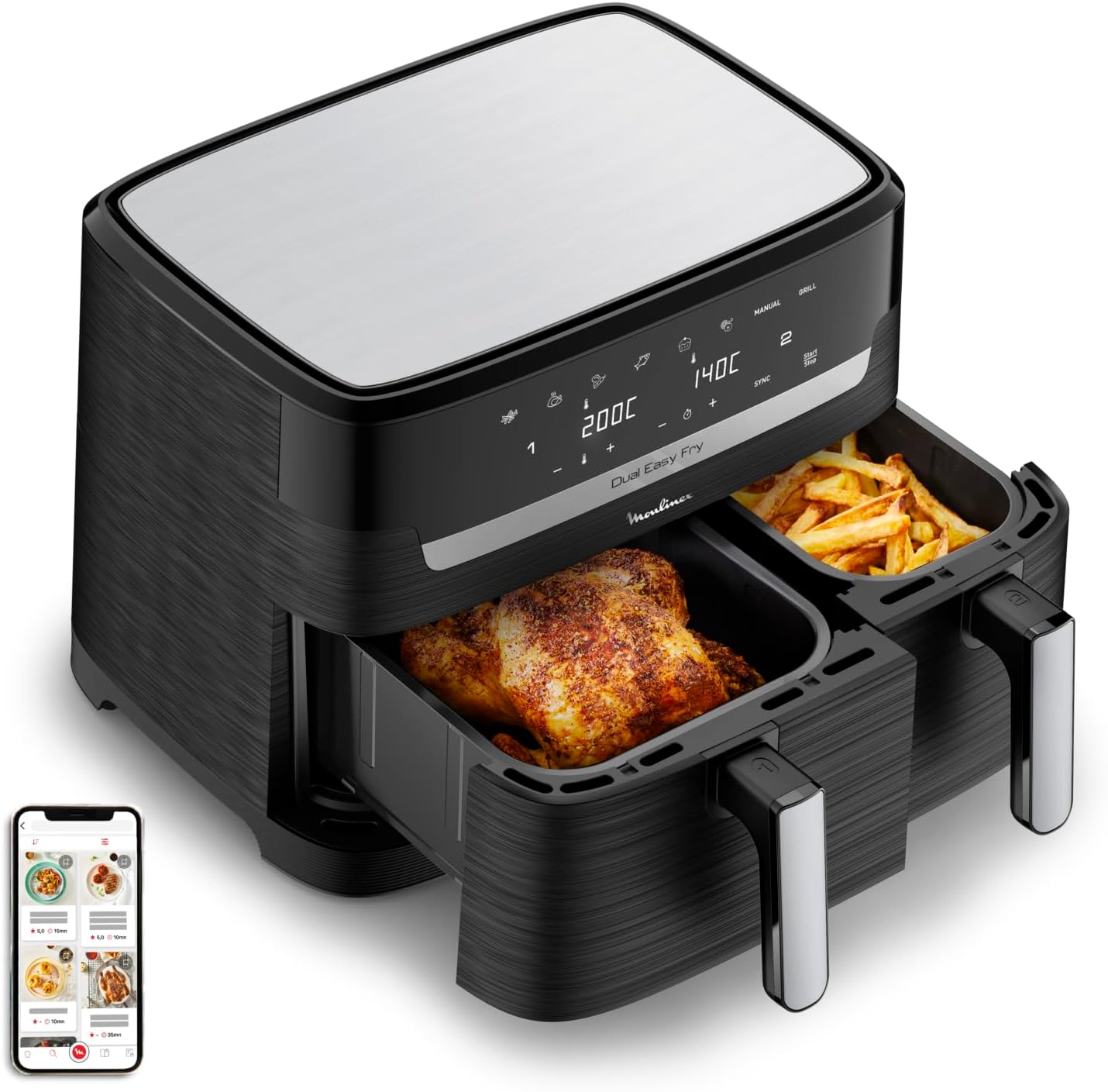 Thumbnail 3 de Moulinex air fryer deux compartiments YY5545FB