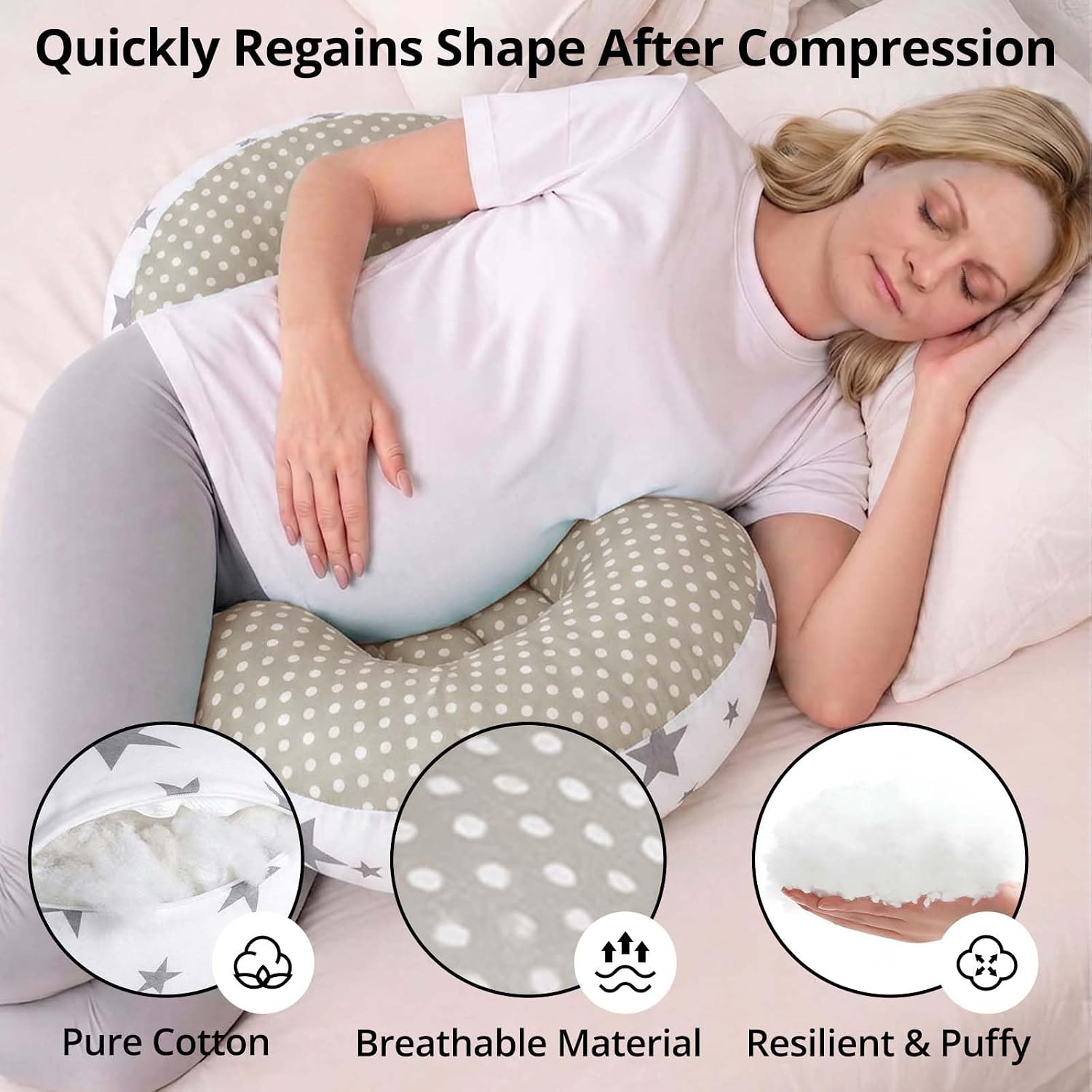 Detalle de Pregnancy Wedge Pillow, Cotton