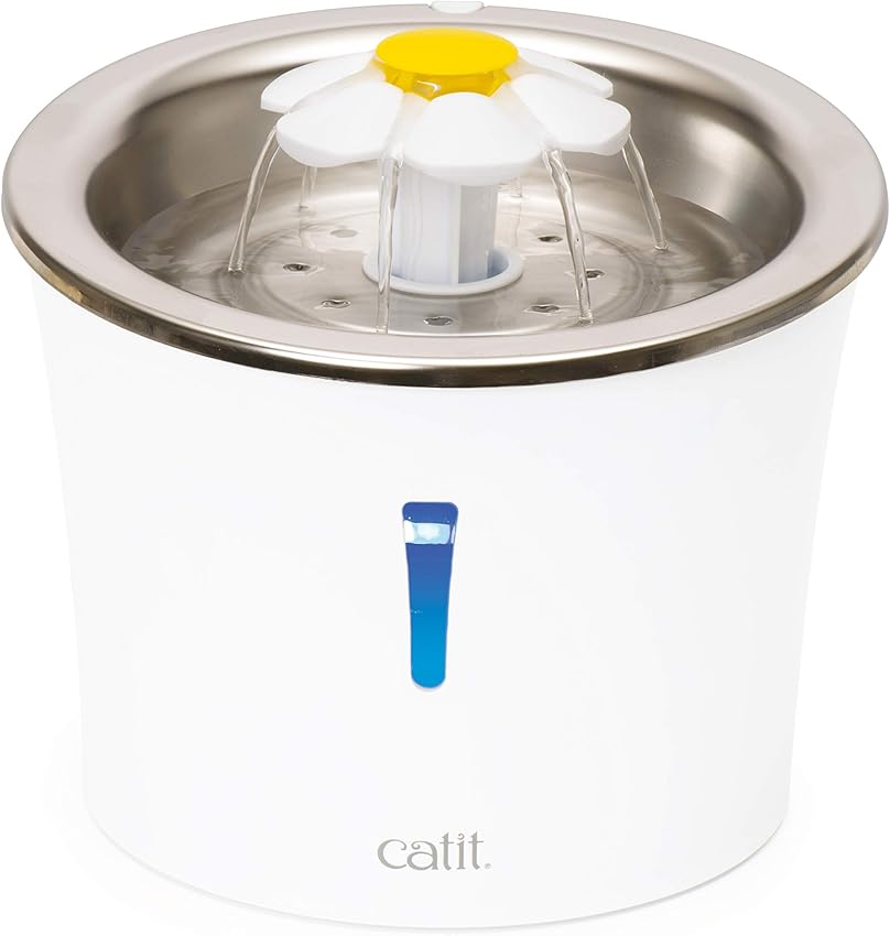 Imagen de Catit Bebedero Fuente Flor Acero Inox 3L con LEDs en OfertitasTOP