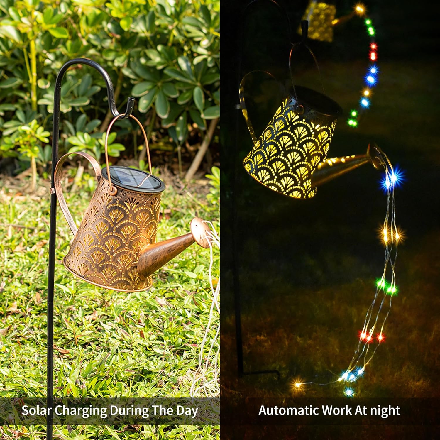 Thumbnail 5 de DeepDream Annaffiatoio solare LED impermeabile con catena vintage per giardino