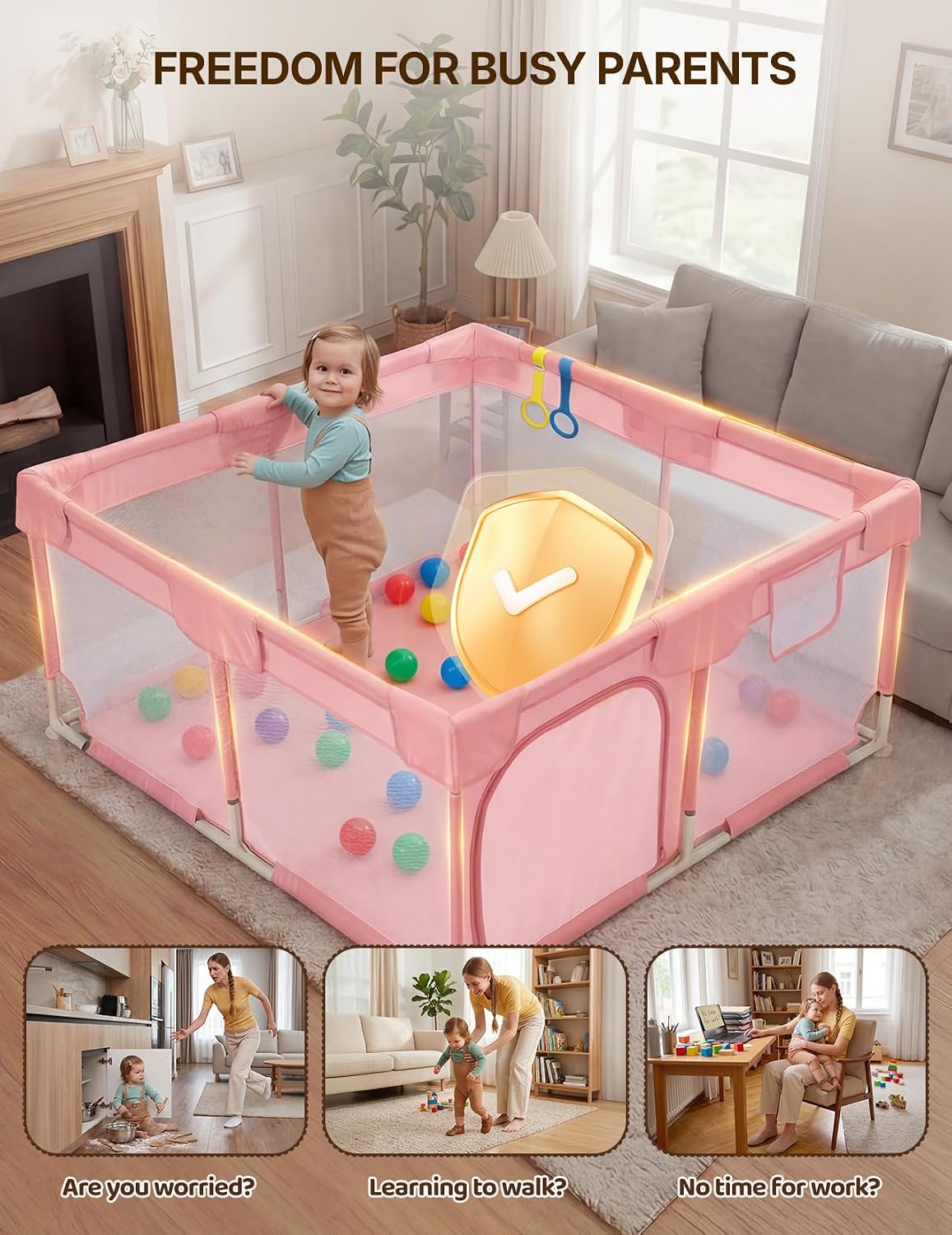 Thumbnail 6 de Dripex Baby Playpen 47" x 47