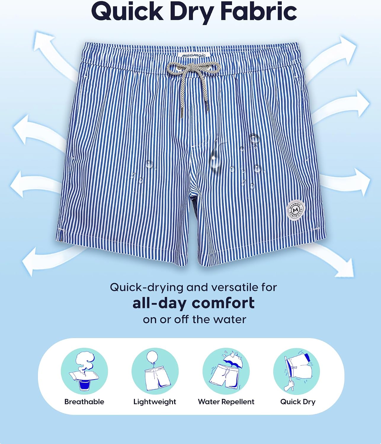 Thumbnail 1 de maamgic Mens Swim Trunks 5 in