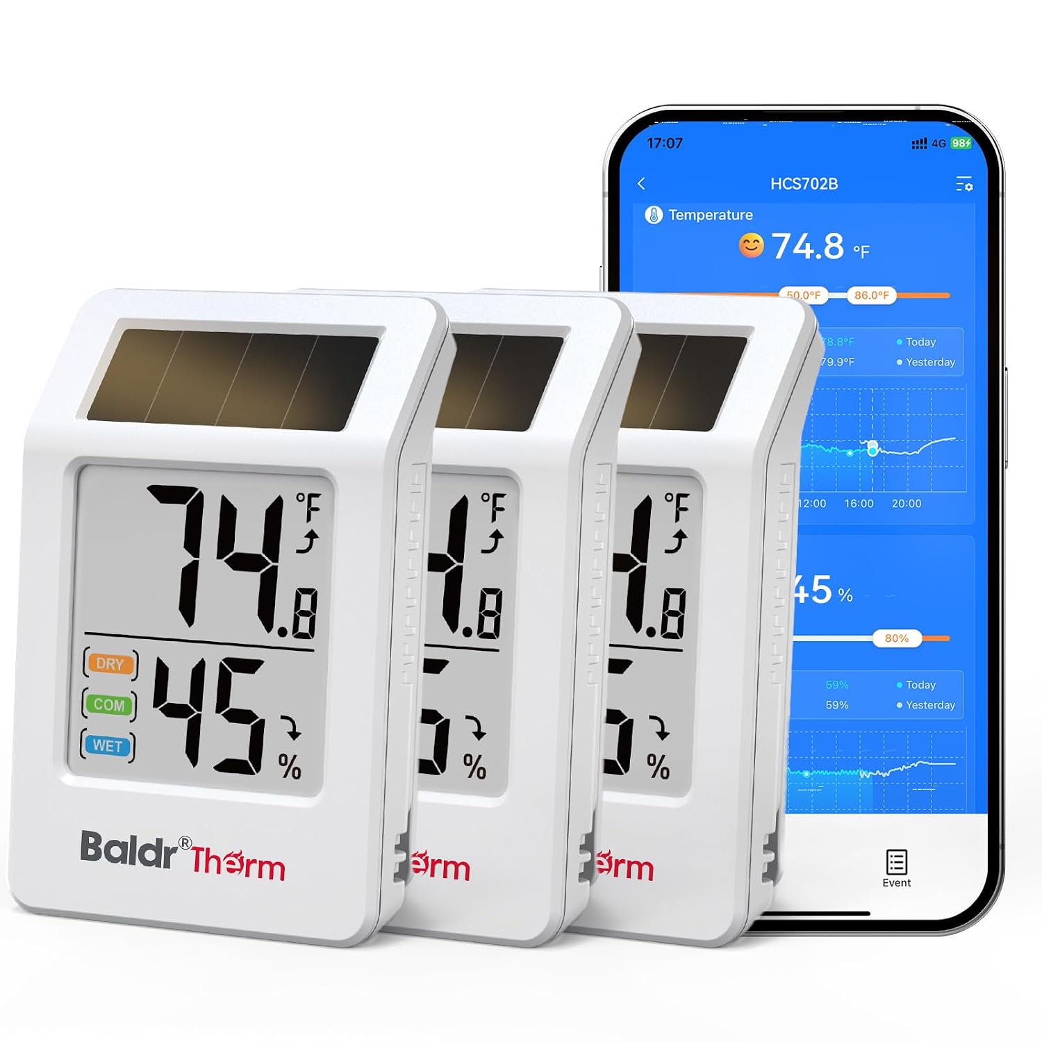 Detalle de Indoor Thermometer and Humidity Meter with Bluetooth