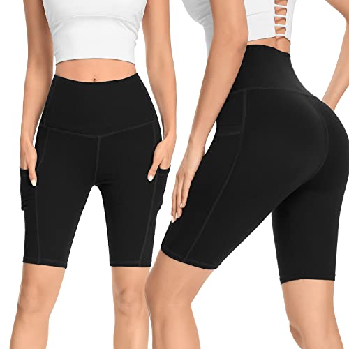 Detalle 2 de DDOBB Cycling Shorts Women with Pockets: High Waist, Tummy Control & 4‑Way Stretch