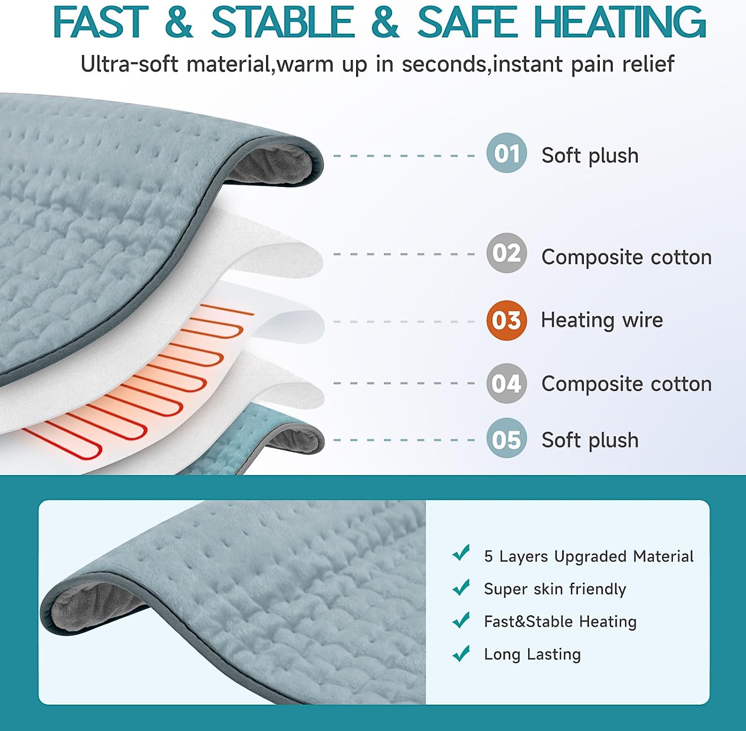 Detalle 2 de Vilicert Heating Pad 20" x 24