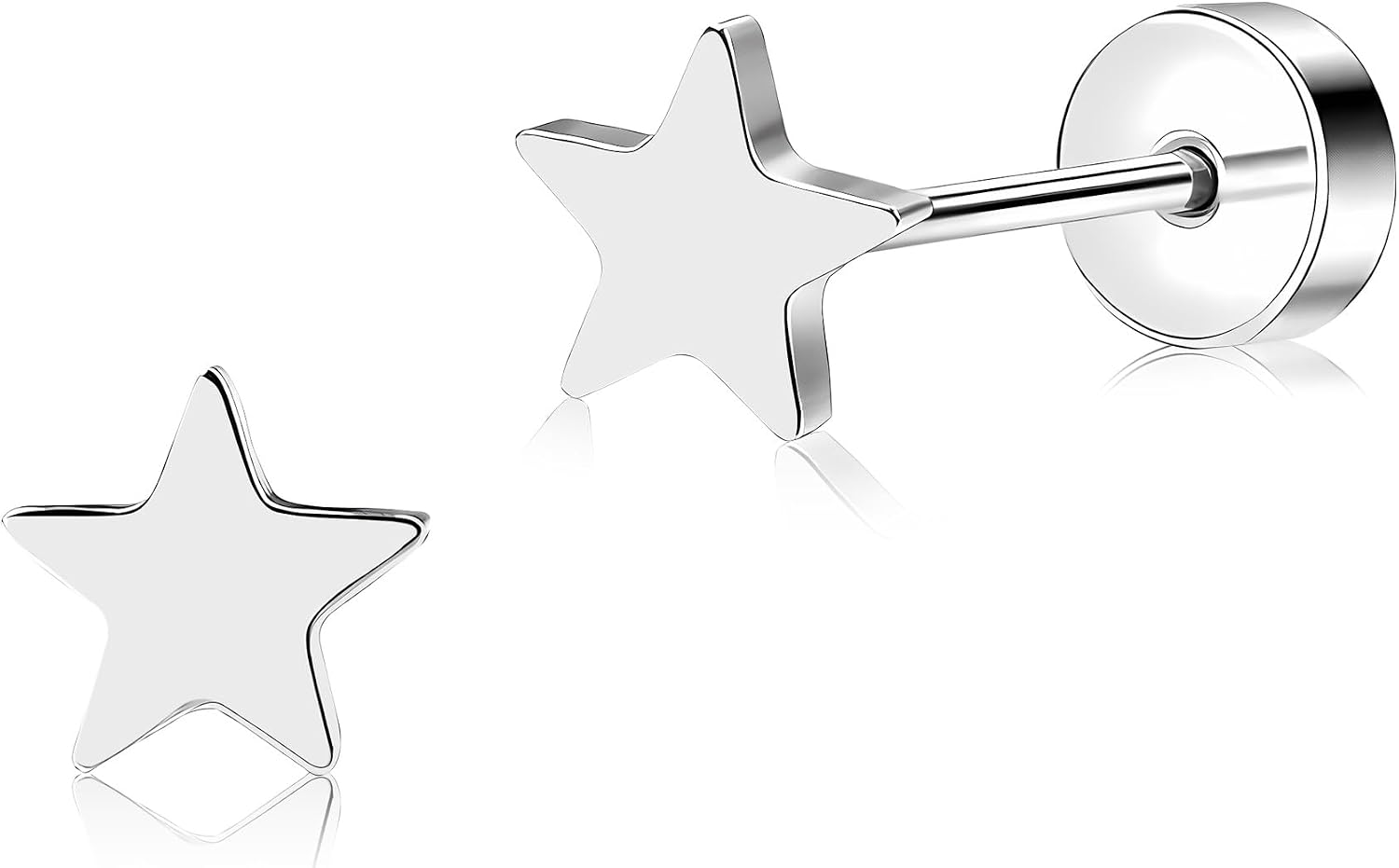 Detalle de ZDE Flat-Back Earrings, Titanium