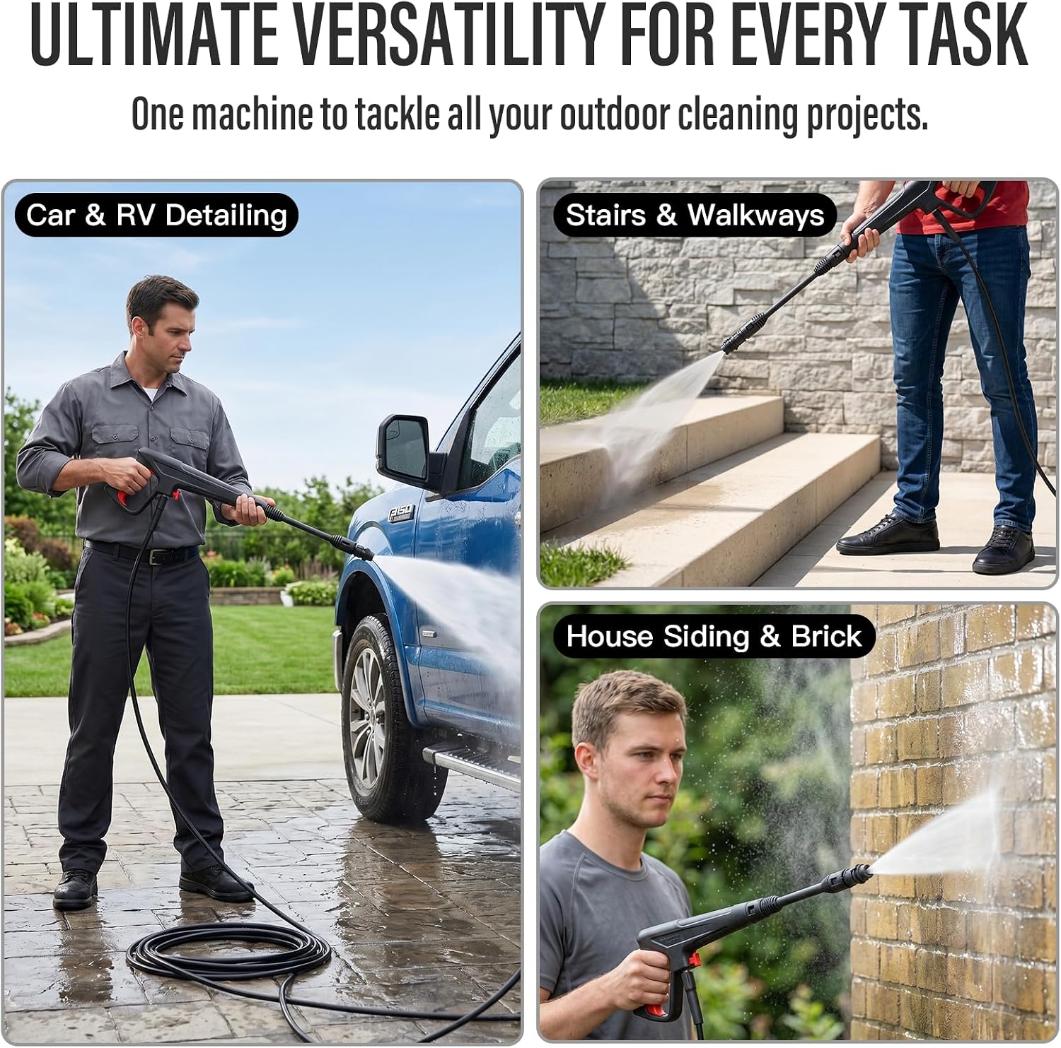 Detalle 2 de MZK ET2603-1 Lightweight Electric Pressure Washer with Foam Cannon