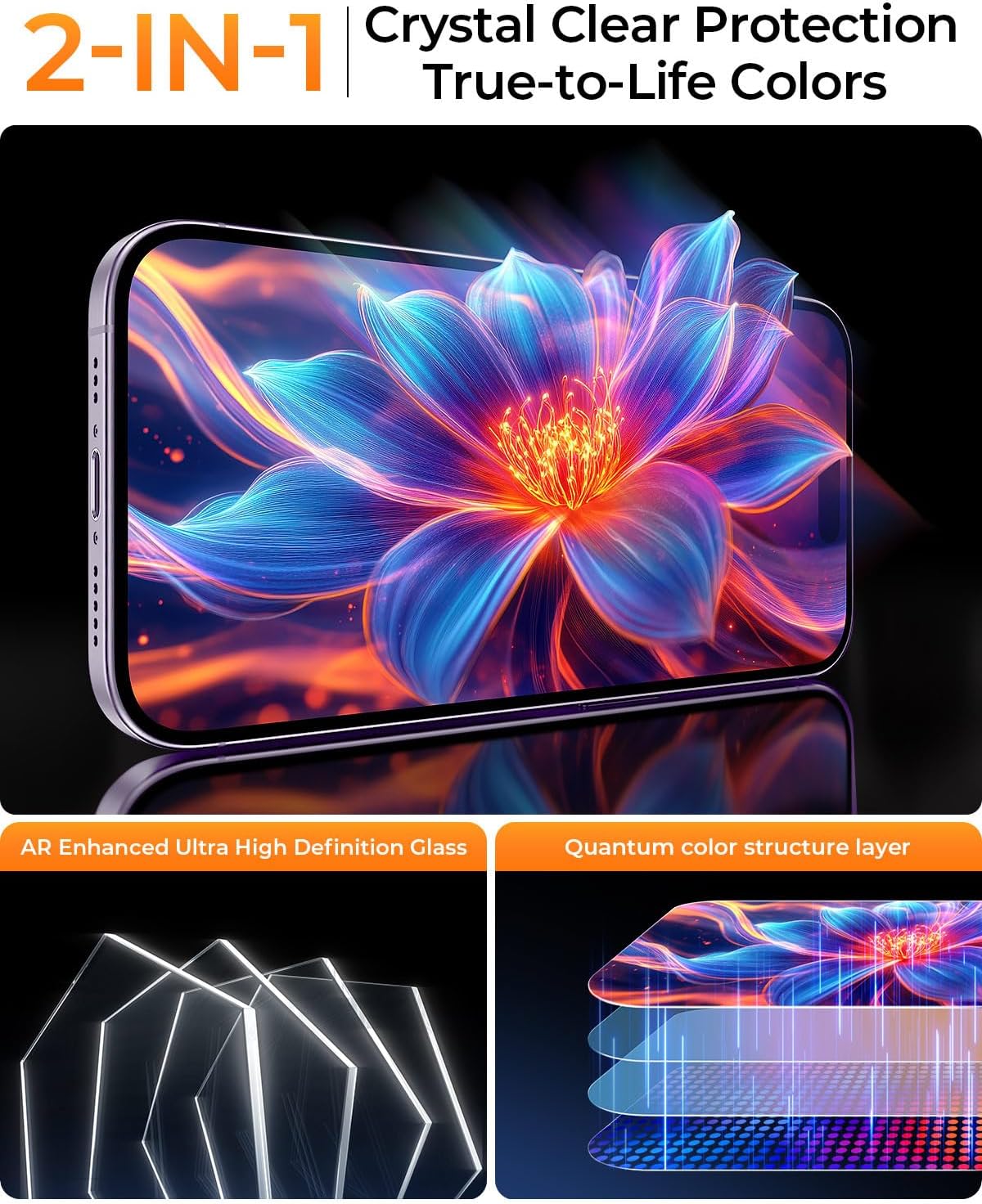 Thumbnail 6 de MRGLAS MG-CTHD-04 iPhone 17 Screen Protector, 9H+ Glass, Auto-Dust Removal