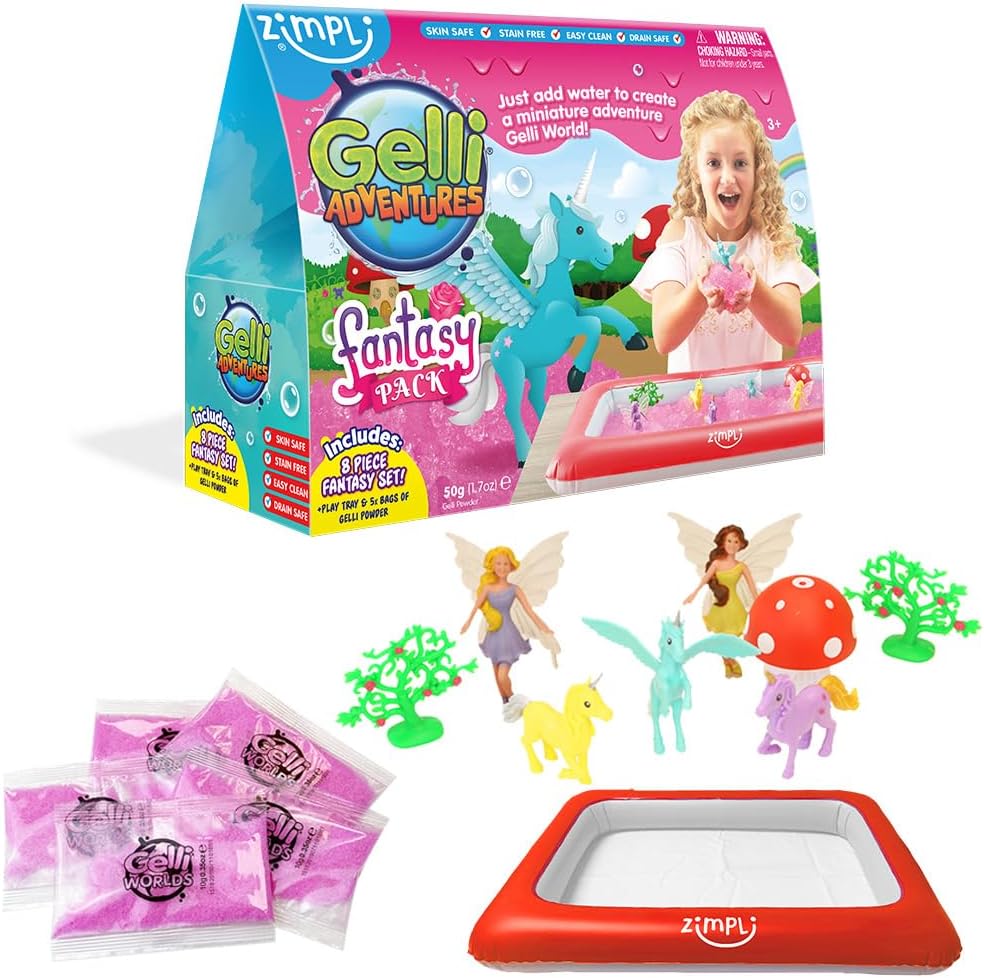 Thumbnail 3 de ZIMPLI Gelli Adventures Dino Pack: 8 Dinosaur Figures, 5 Gelli Uses & Inflatable Play Tray