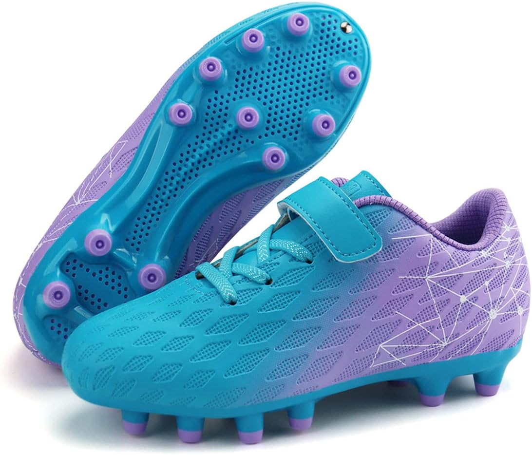 Detalle de Brooman Kids Outdoor Soccer Cleats with Adjustable Hook-and-Loop Closure