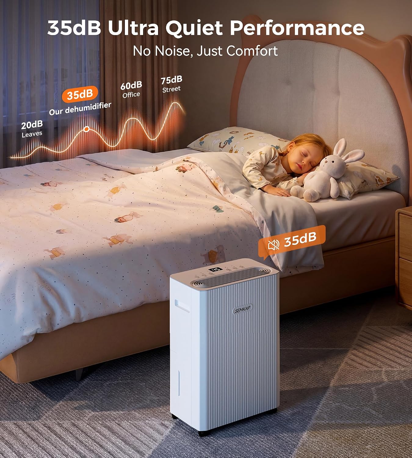 Thumbnail 6 de SEMKAP PD8R-03ME Dehumidifier, 32 Pints per Day, 2,500 Sq. Ft. with Drain Hose