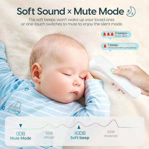Detalle 2 de Forehead Thermometer for Adults and Kids (Non-Contact) by Viproud with Fever Alarm & Mute Mode