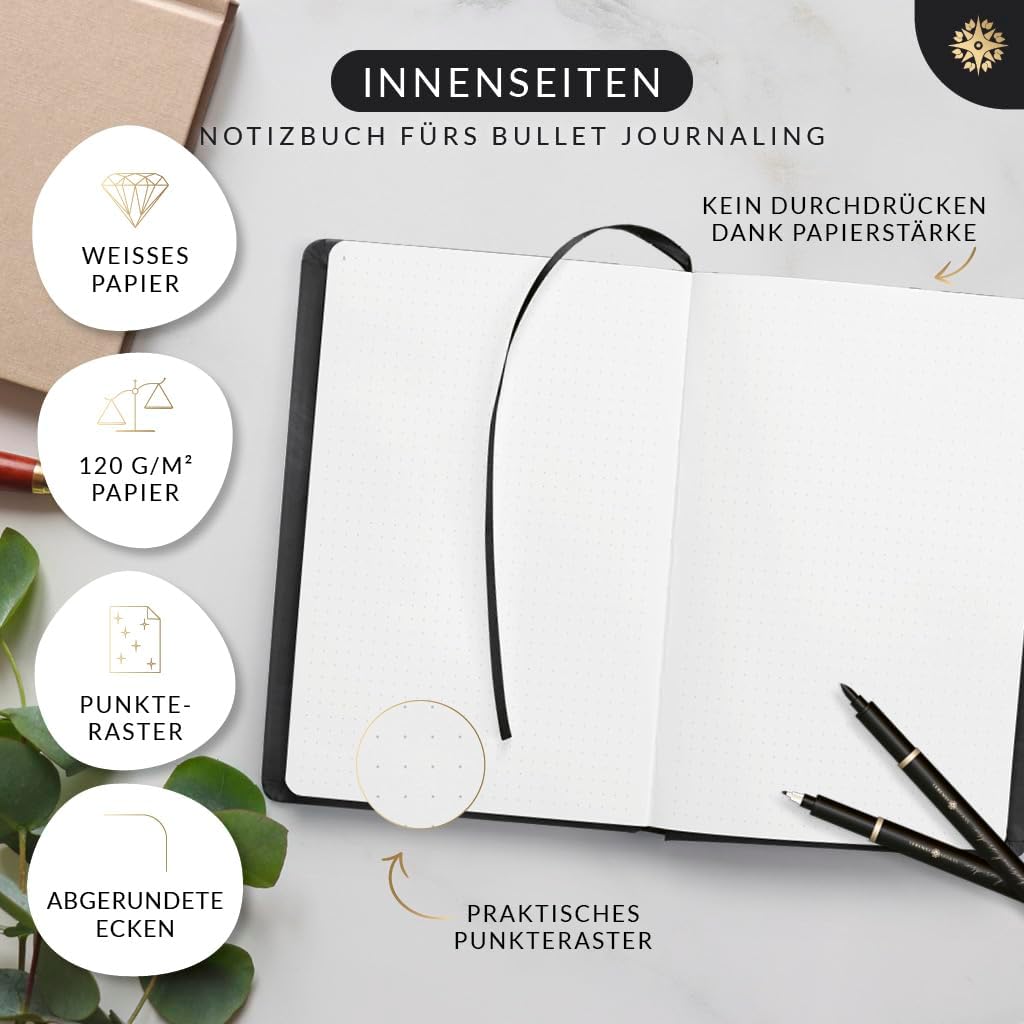 Thumbnail 2 de LEBENSKOMPASS Bullet Journal Notizbuch A5 Mountain