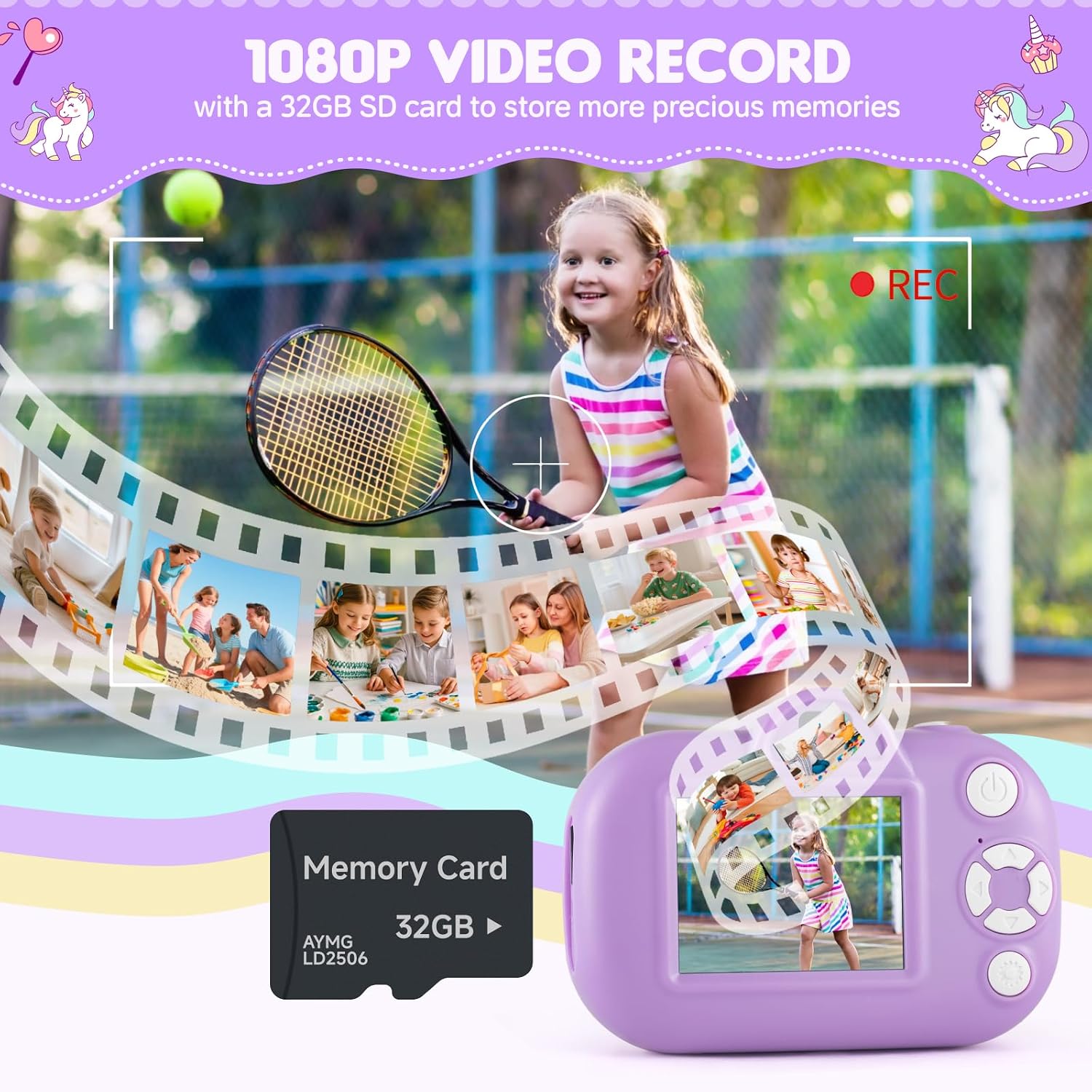 Detalle 2 de Kids Camera 48MP Selfie Camera for Ages 4–8