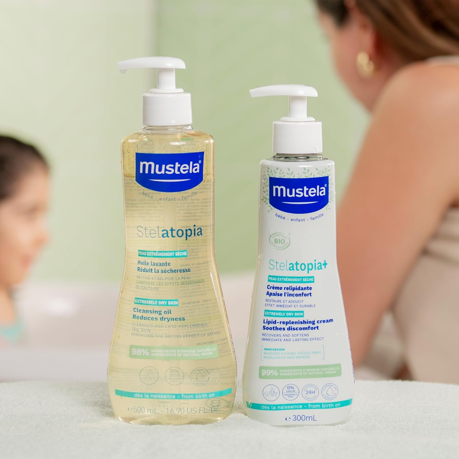 Thumbnail 6 de Mustela Stelatopia Olio Bagno: detergente quotidiano per pelle con tendenza atopica e dermatite atopica